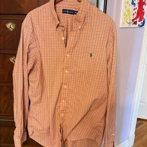 Ralph Lauren Men's Orange Plaid Shirt